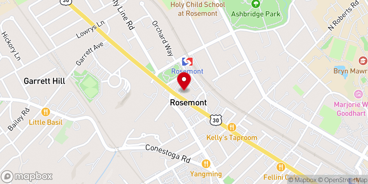 Map showing location of St Thomas of Villanova Parish
