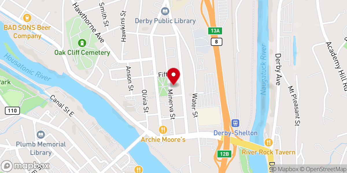 Map showing location of Immanuel Saint James Episcopal Church