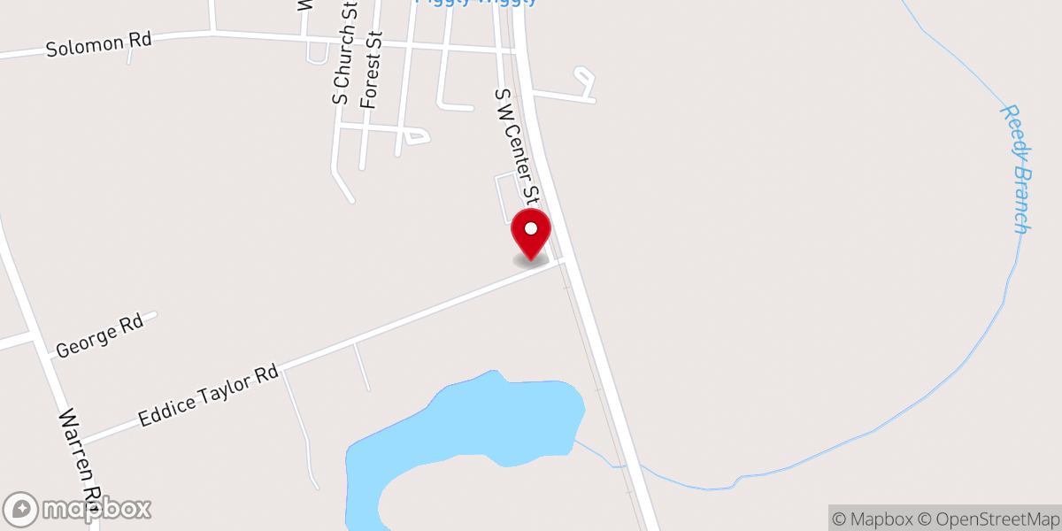 Map showing location of Hills Chapel