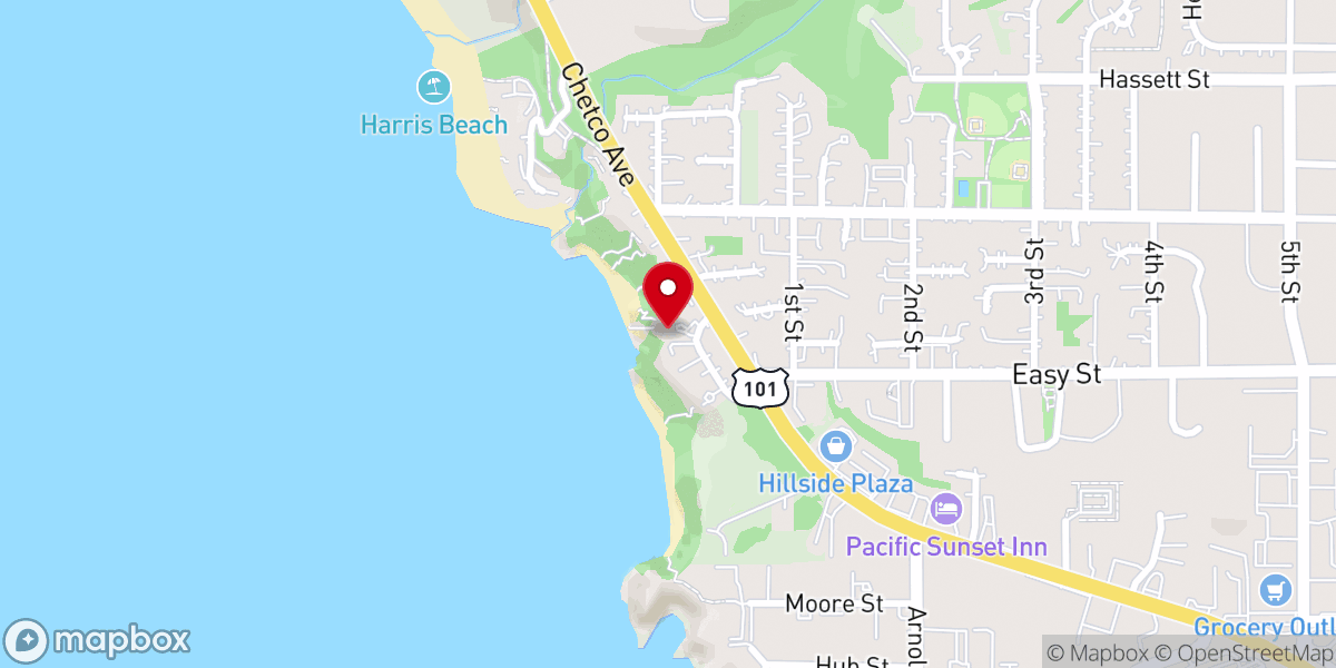 Map showing location of Weddings Oregon Coast at Coastal Cliffs