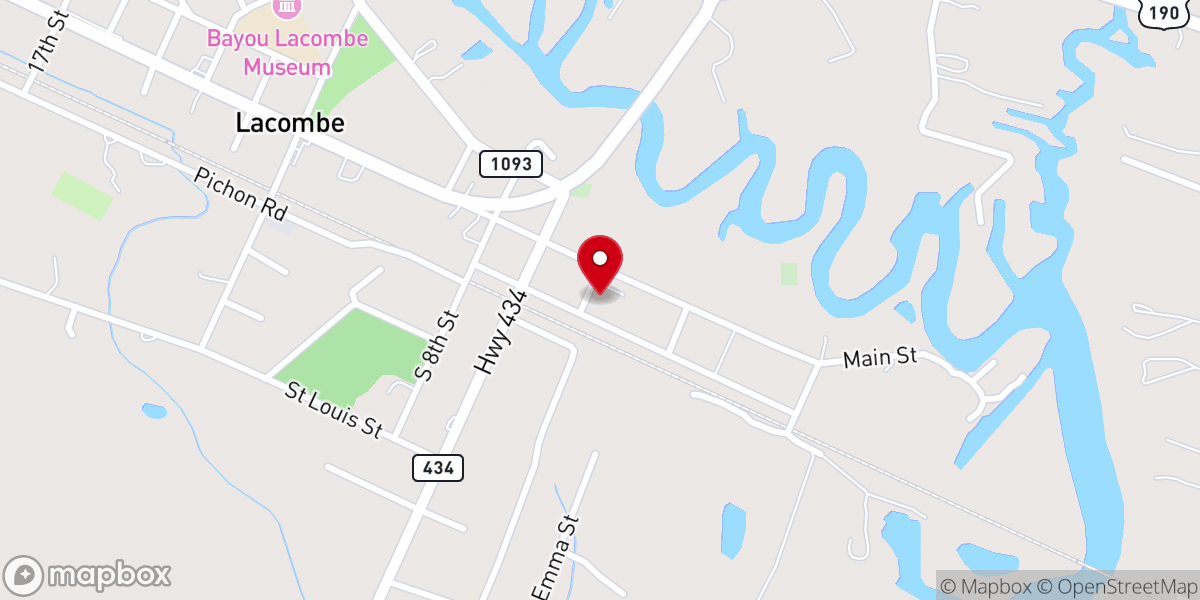 Map showing location of Sacred Heart Catholic Church