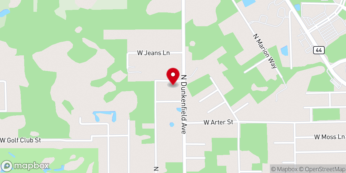 Map showing location of Crystal River Four Square Gospel Church