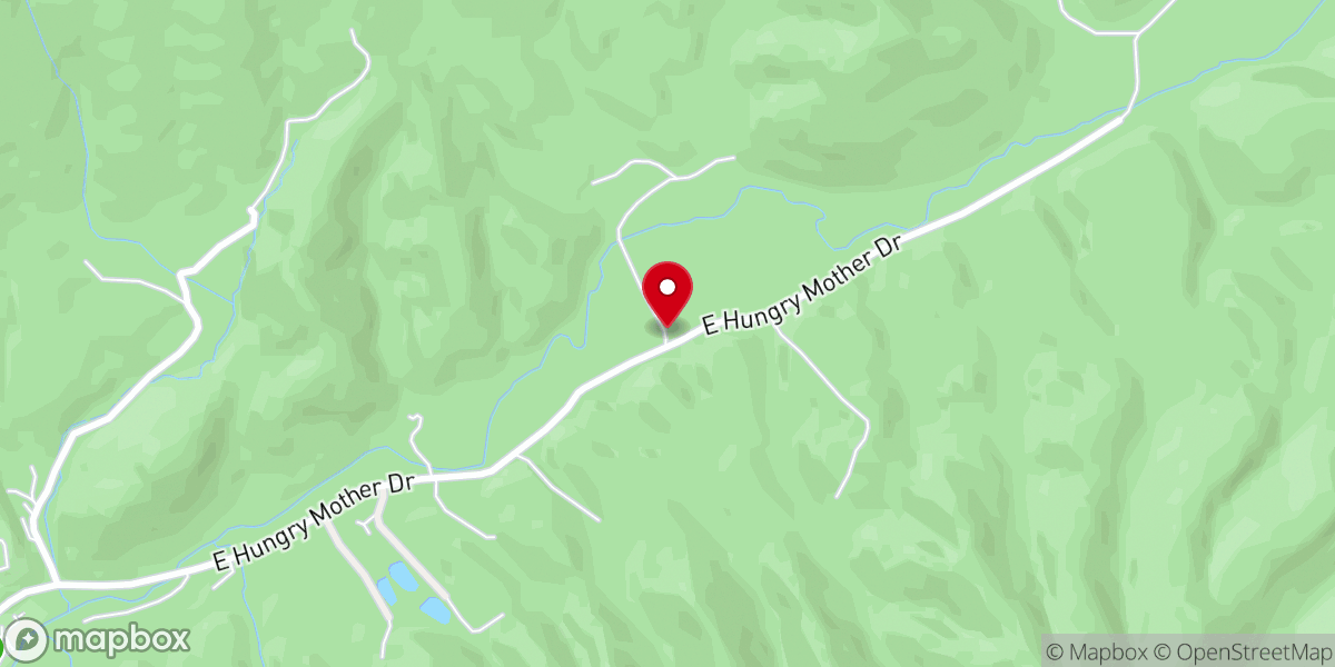 Map showing location of Hungry Mother Lutheran Retreat Center