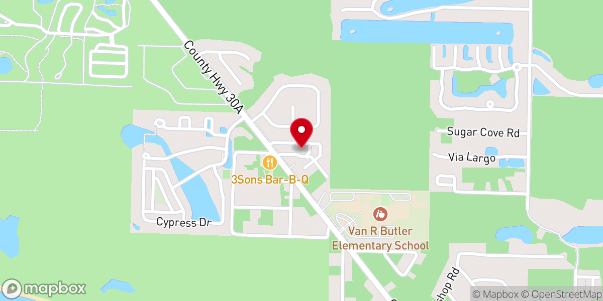 Map showing location of The Chapel of 30A