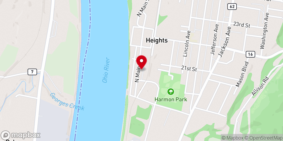 Map showing location of Heights United Methodist Church