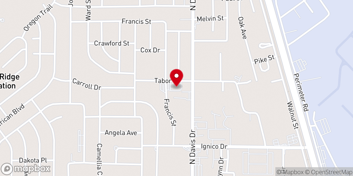 Map showing location of Northview United Methodist Church