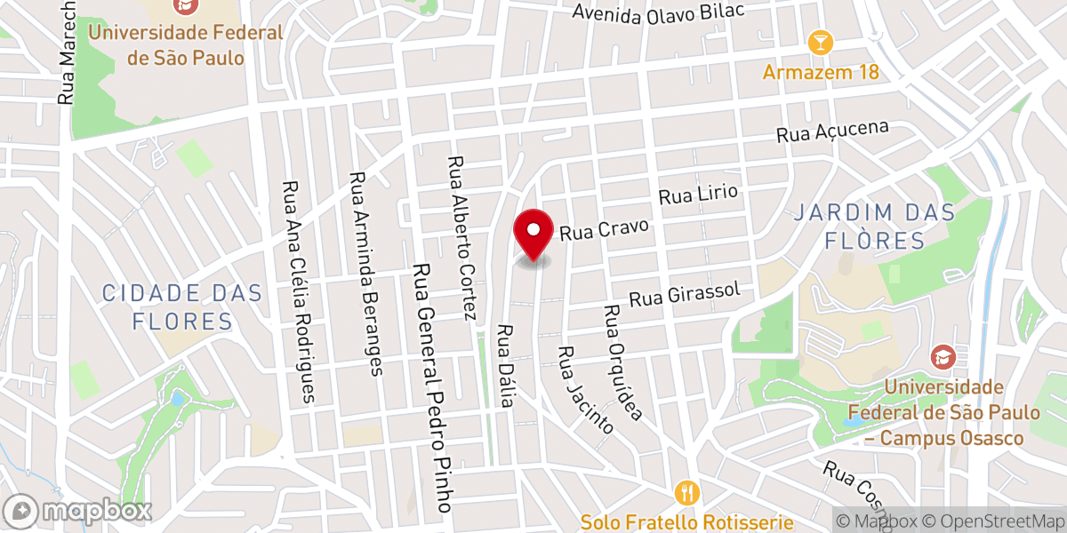 Map showing location of Igreja Pentecostal da Bíblia