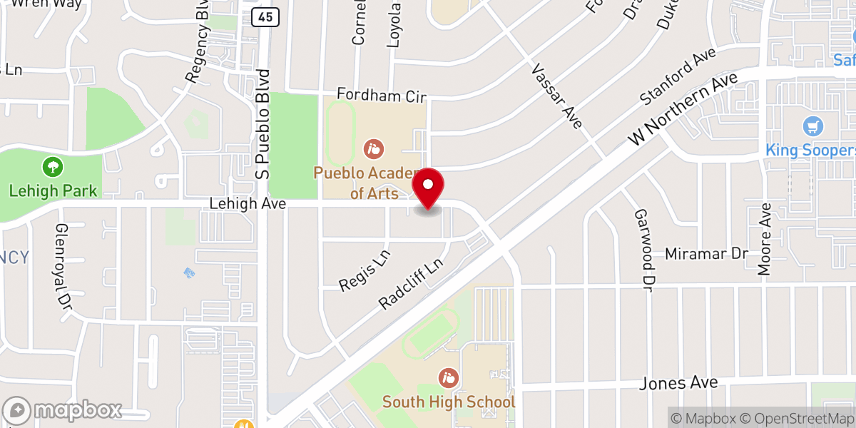 Map showing location of Wesley United Methodist Church