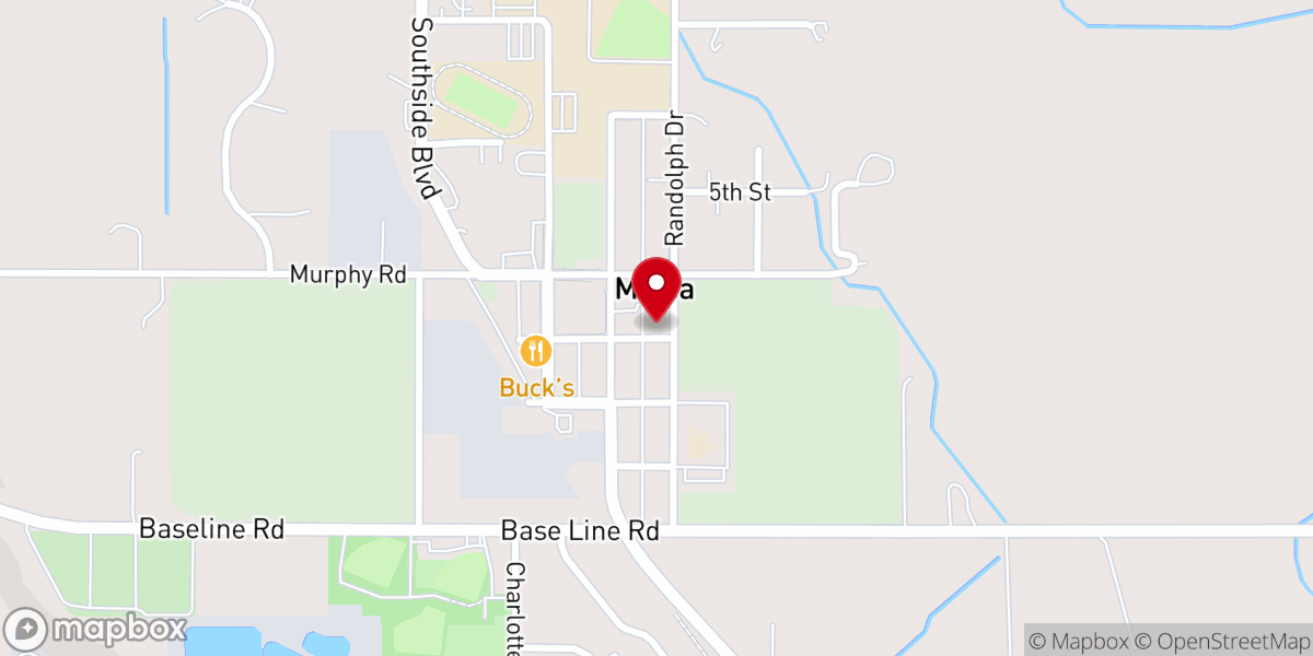 Map showing location of Friends Church