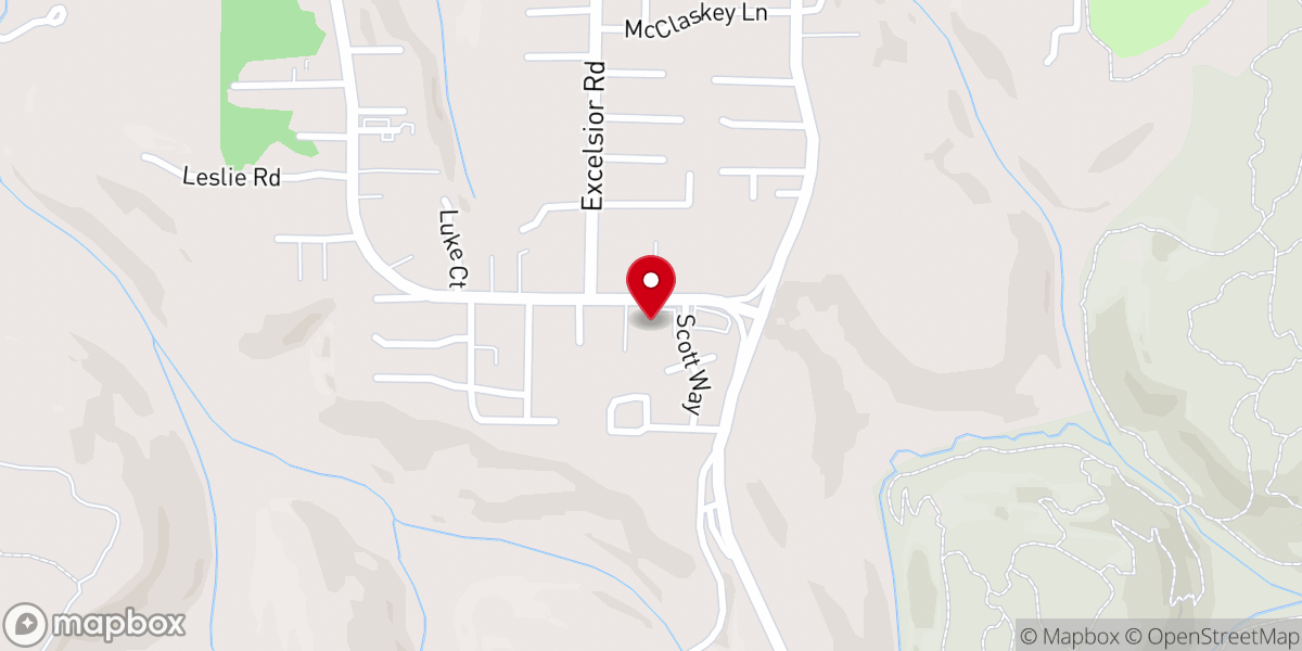 Map showing location of Cutten Community Church