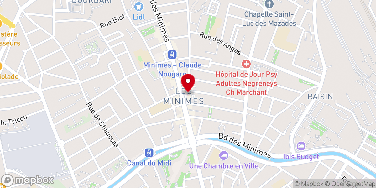 Map showing location of Eglise Connexion Minimes