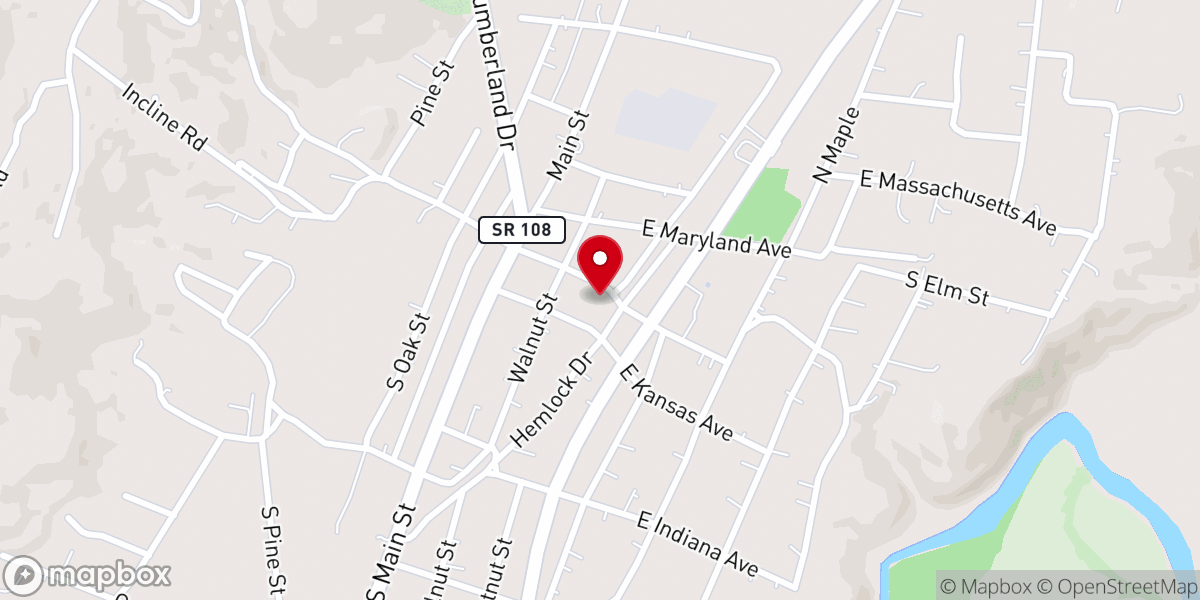 Map showing location of Whitewell Church of God