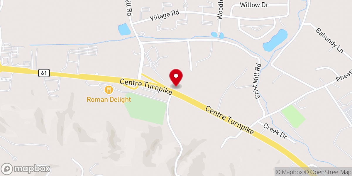 Map showing location of Zion United Church of Christ