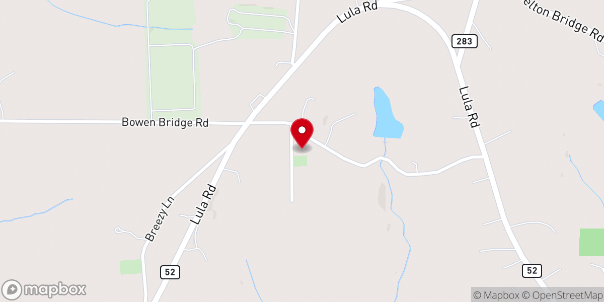Map showing location of Calvary Cross Baptist Church