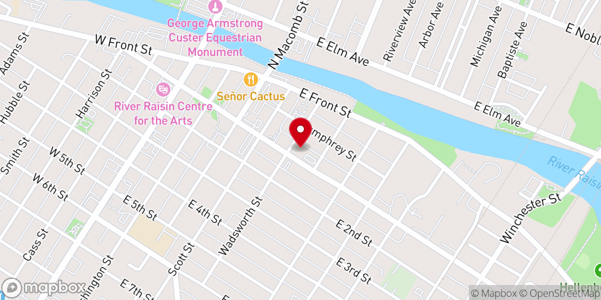 Map showing location of Solid Rock Church of Monroe