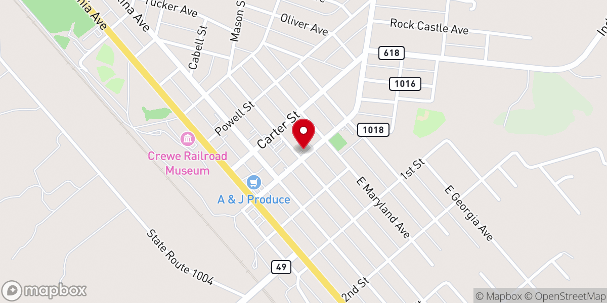 Map showing location of Pryor Memorial Presbyterian