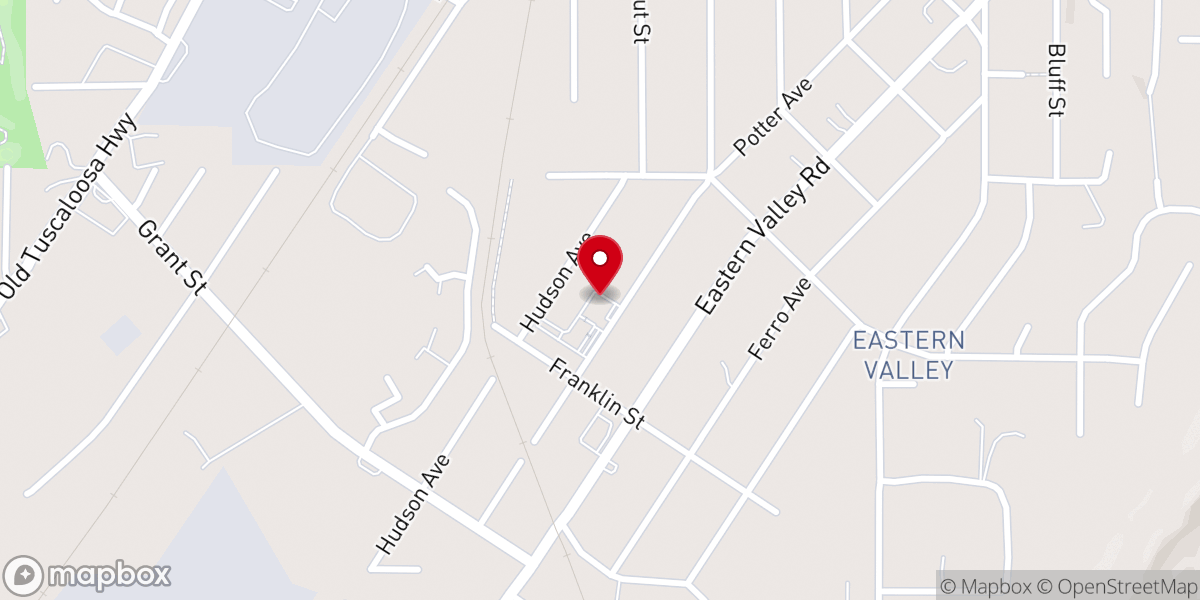 Map showing location of Eastern Valley Baptist Church