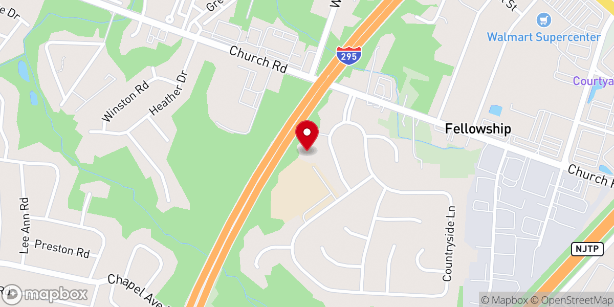 Map showing location of Korean Bethel Presbyterian Church