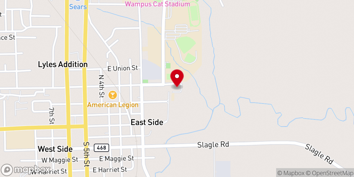 Map showing location of Family Worship Center