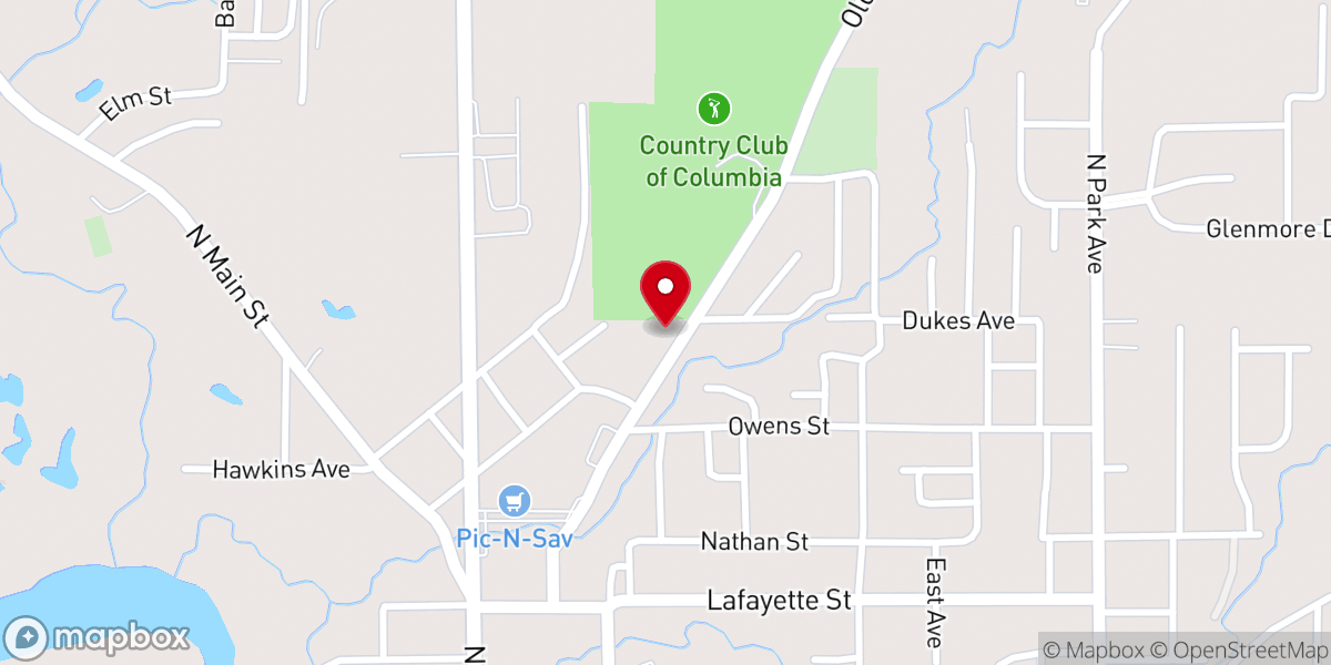 Map showing location of Owens Chapel Baptist Church Family Life Center