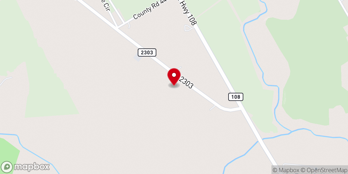 Map showing location of Victory Baptist Church