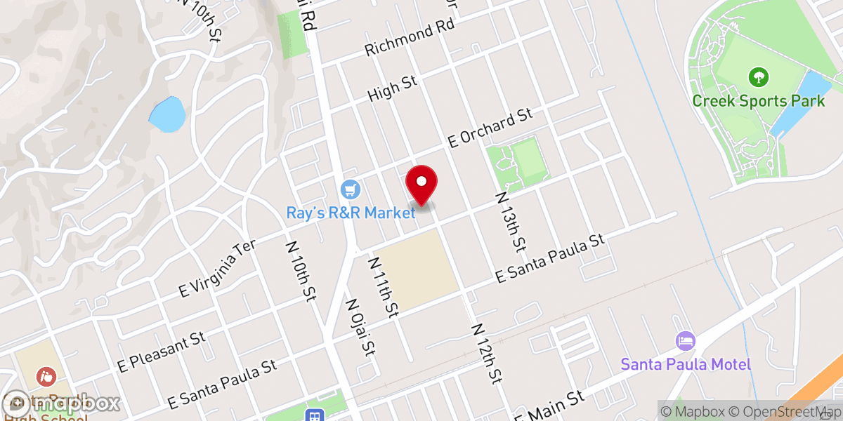 Map showing location of Templo Getsemaní Asambleas de Dios