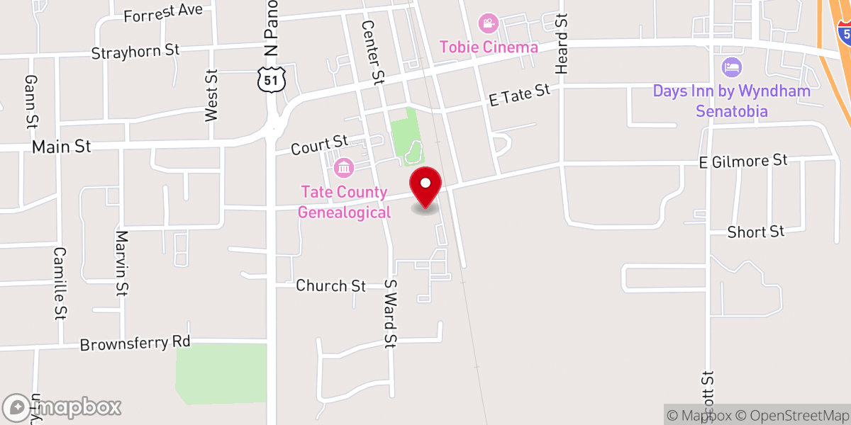 Map showing location of First Methodist Church