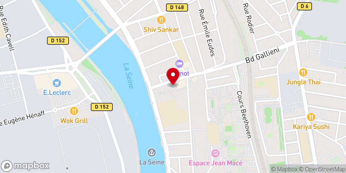 Map showing location of Eglise Pentecôtiste Unie en Europe - Paris