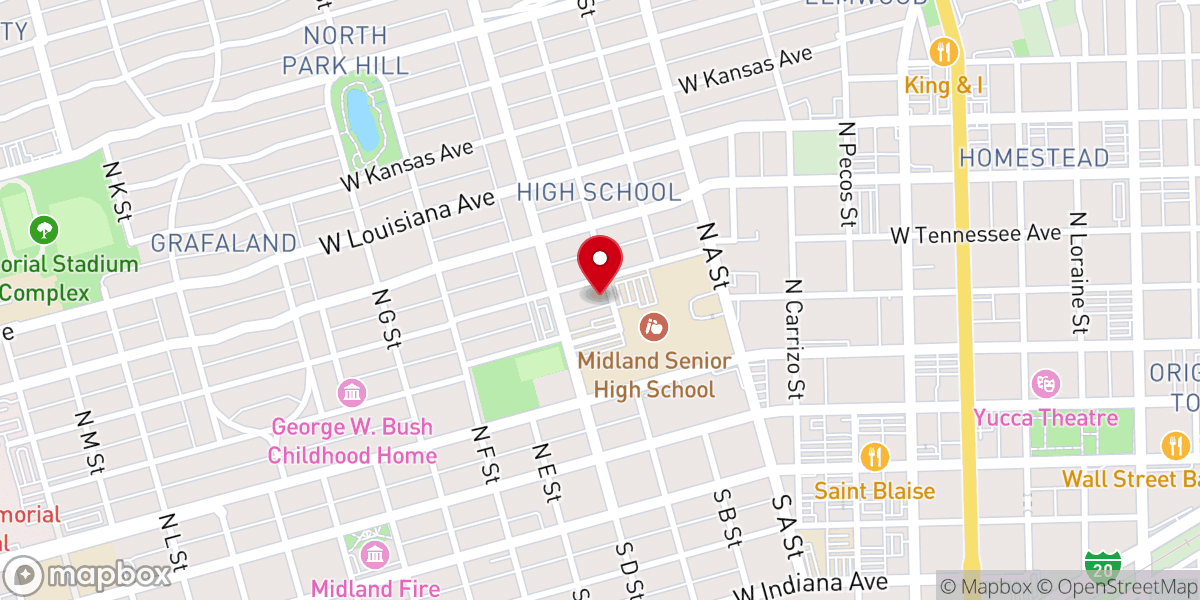 Map showing location of First Church of Christ, Scientist