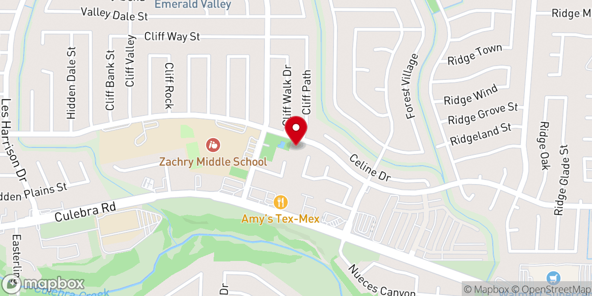 Map showing location of Alamo City Apostolic Church