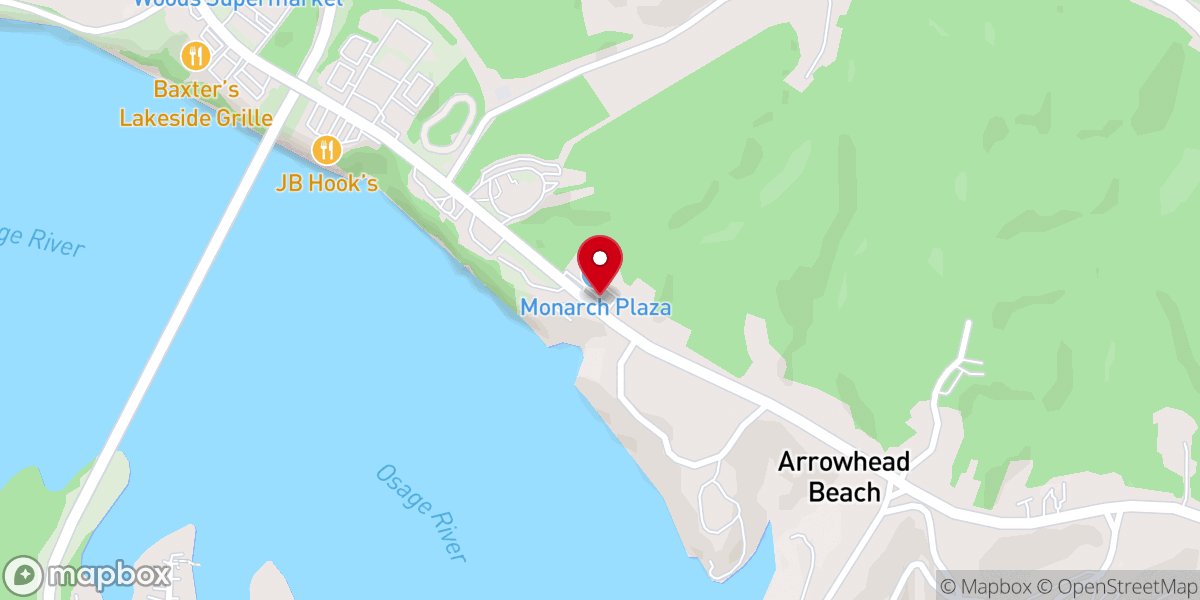 Map showing location of Our Lady of the Lake Chapel