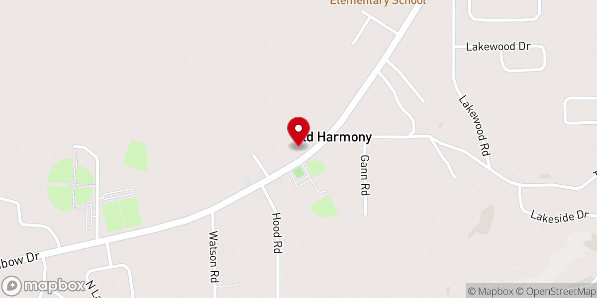 Map showing location of White Springs Baptist Church