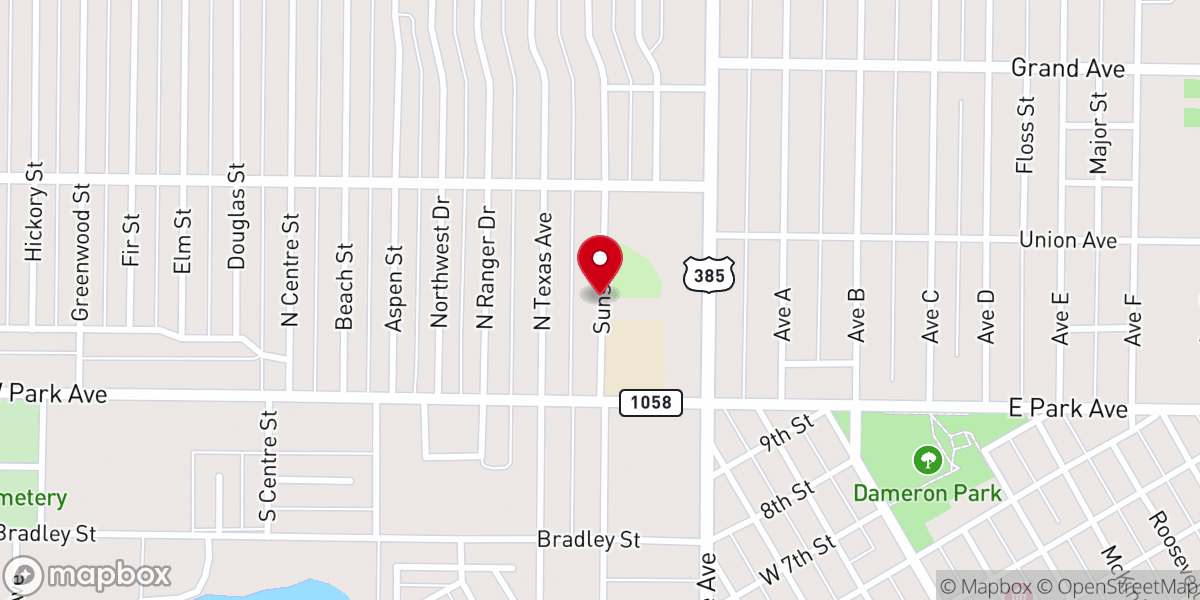 Map showing location of Church of Christ Central