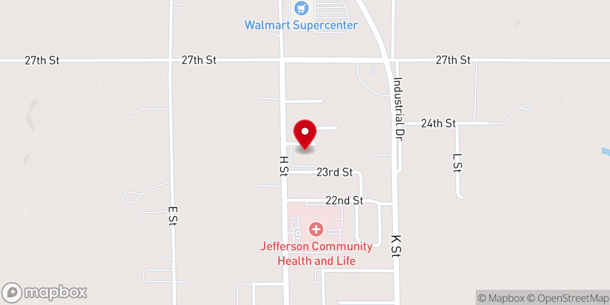 Map showing location of Presbyterian Church-Fairbury