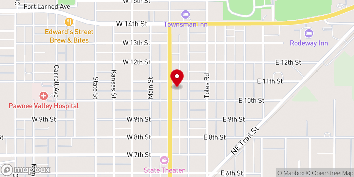 Map showing location of New Beginnings Church