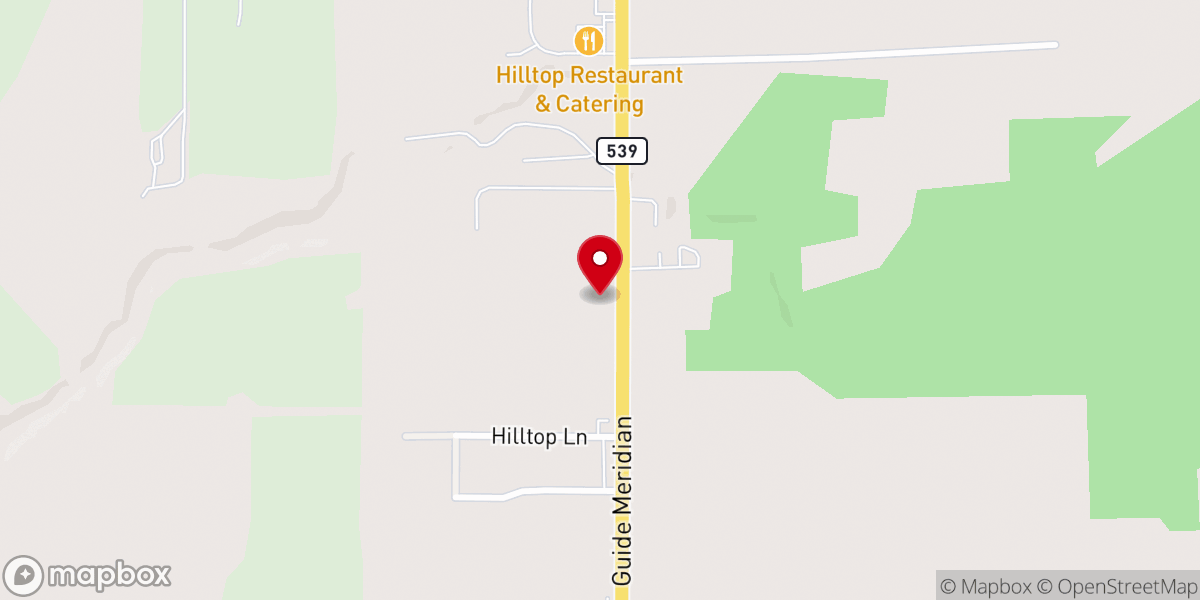 Map showing location of Evergreen Baptist Church