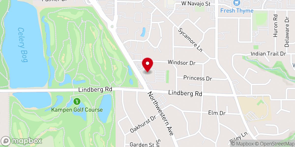 Map showing location of Faith Church West