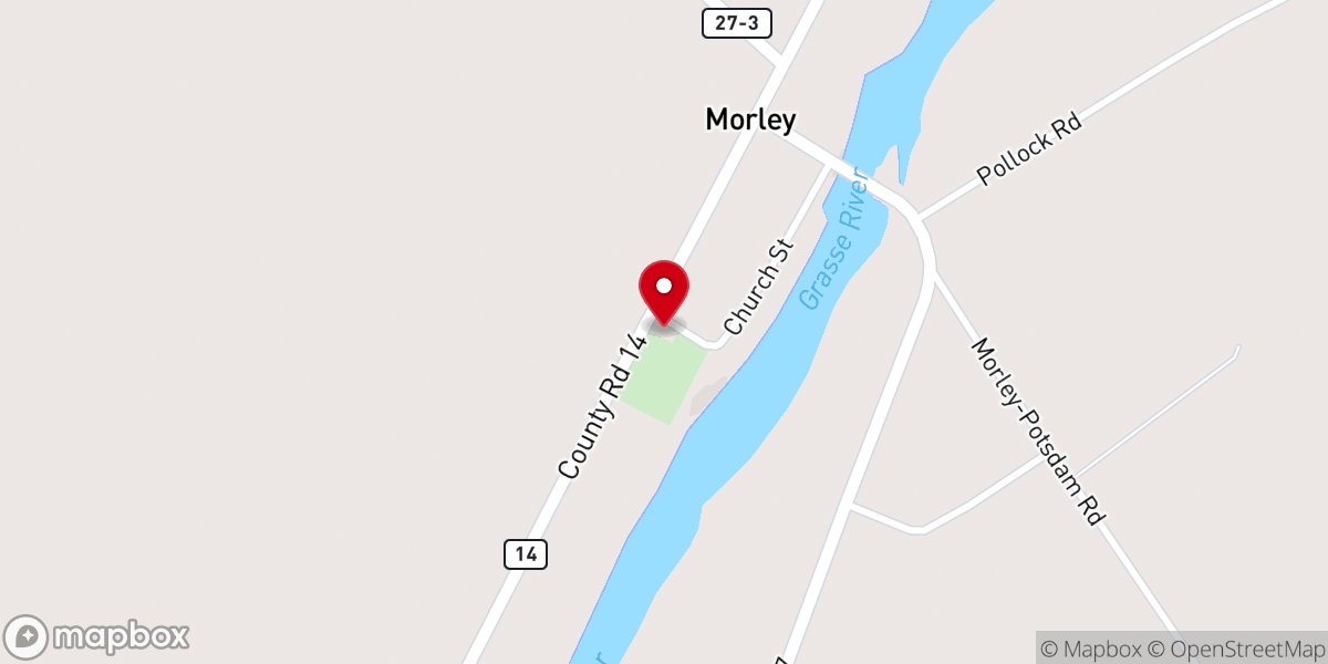 Map showing location of Trinity Church
