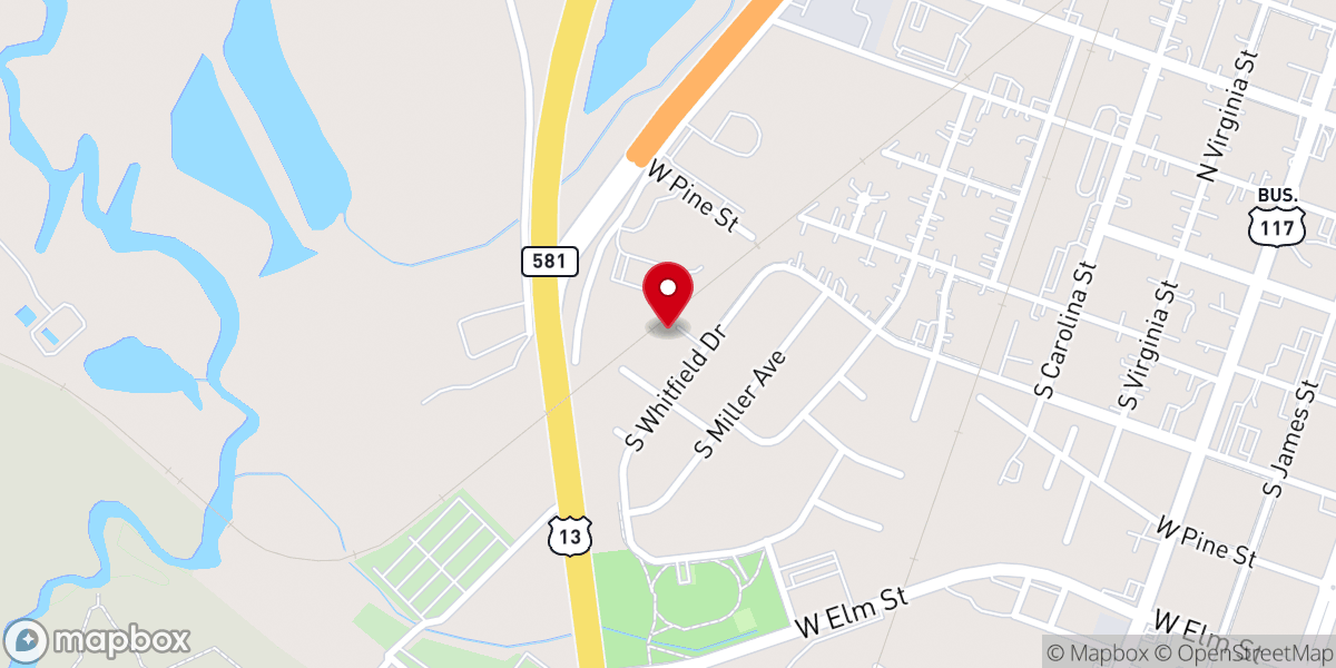 Map showing location of Mt Zion Disciples Church