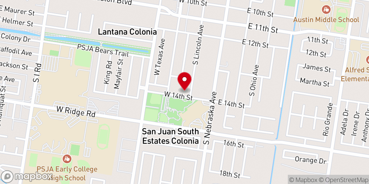 Map showing location of Los Wesleyanos Untd Methodist Church