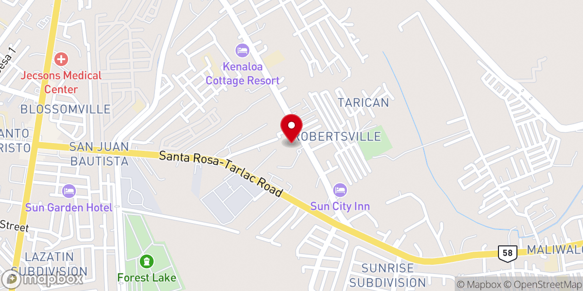 Map showing location of UPC Born Again Church