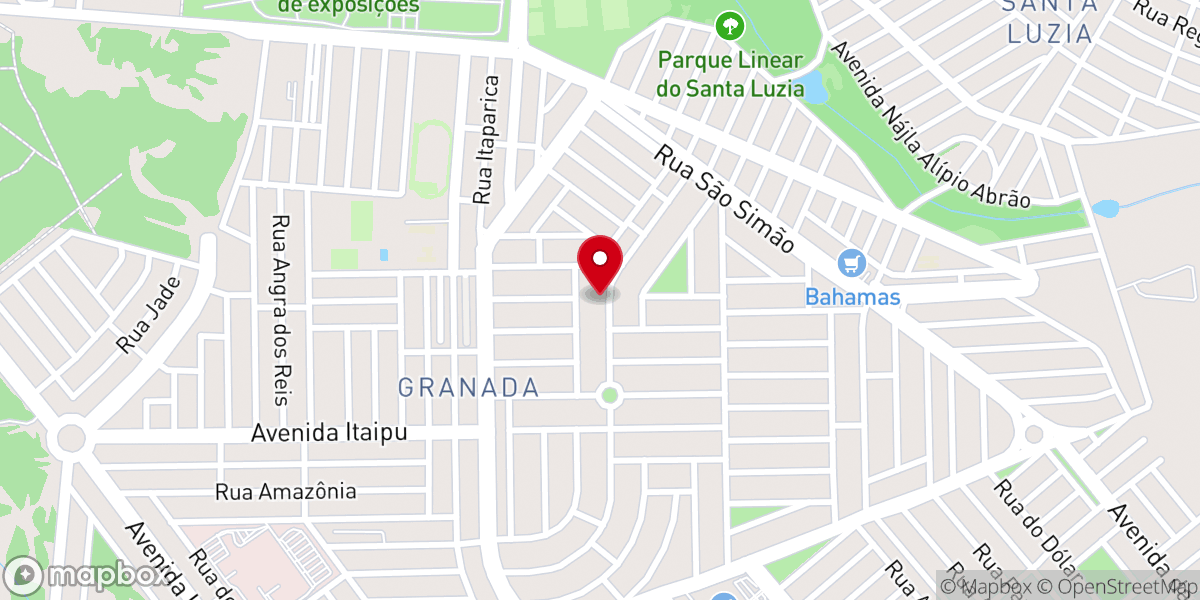 Map showing location of Igreja Batista Parque Granada