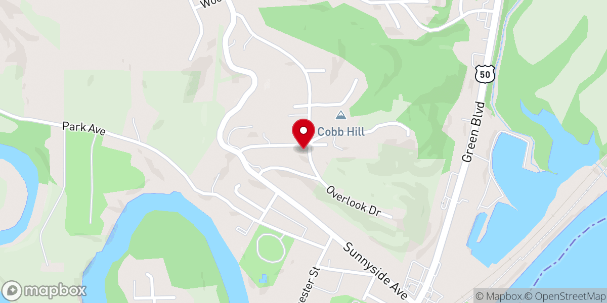 Map showing location of Lutheran Parsonage