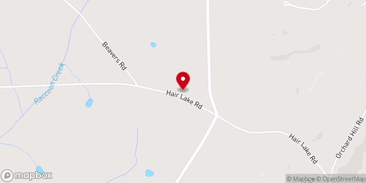 Map showing location of New Antioch Baptist Church