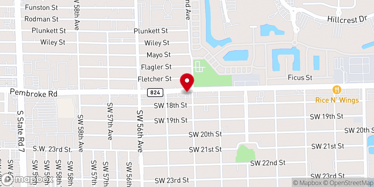 Map showing location of Gethsemane Missionary Baptist