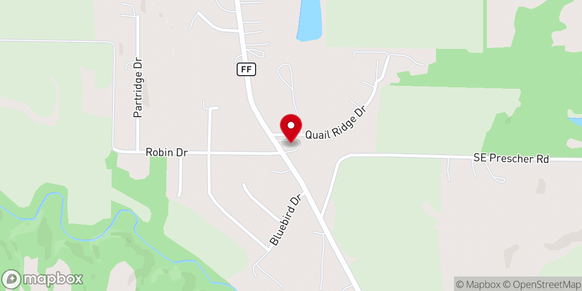 Map showing location of Agency Christian Church