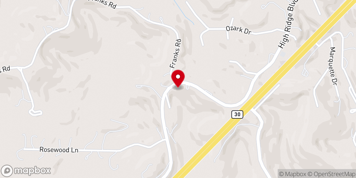 Map showing location of Church of Christ High Ridge
