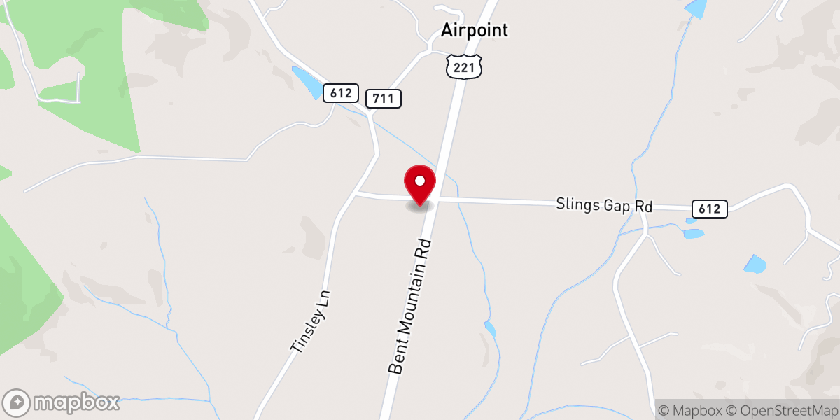 Map showing location of First Church Roanoke