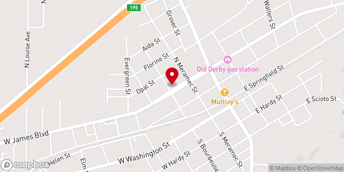 Map showing location of St John Lutheran Church