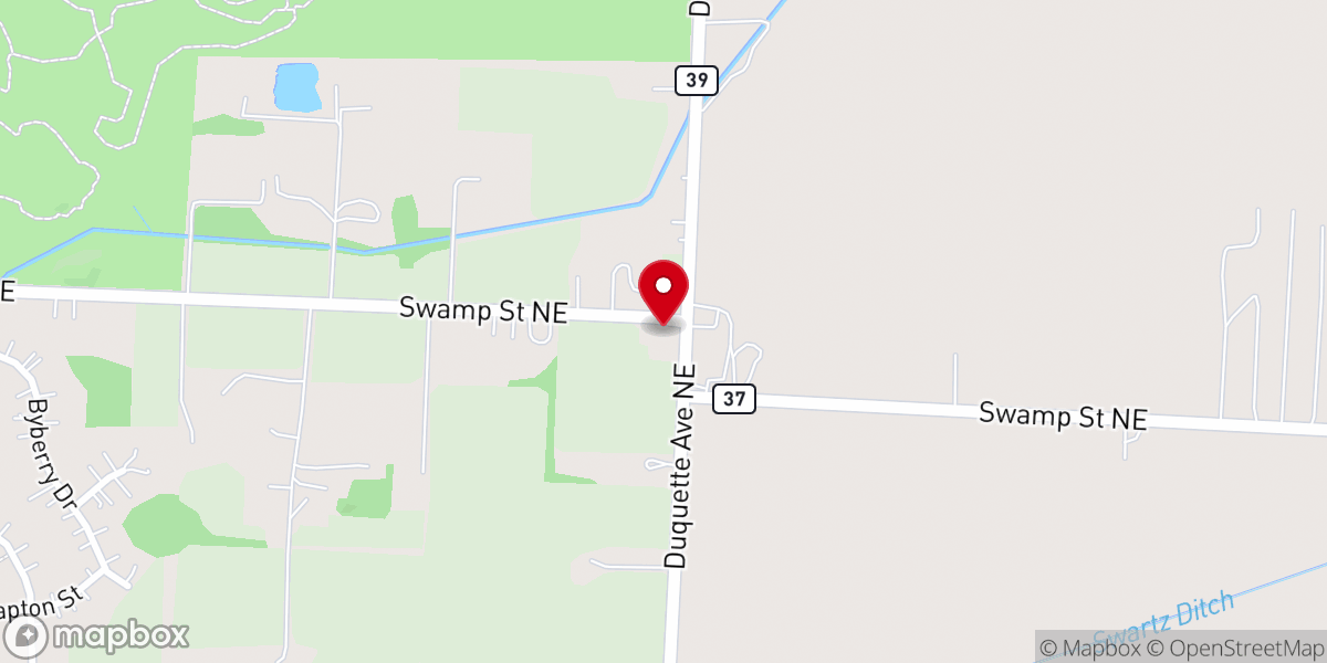 Map showing location of Hartville Migrant Center